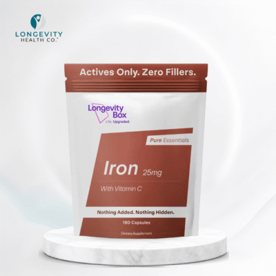 Ultra-Pure Chelated Iron Bisglycinate — Iron 25mg with Vitamin C